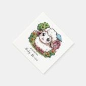 Elegante, einfache Sheep Baby-Dusche Serviette (Ecke)