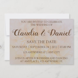 Elegante, einfache, staubige Pony-Hochzeit Einladung