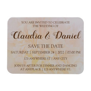 Elegante, einfache, staubige Pony-Hochzeit Magnet