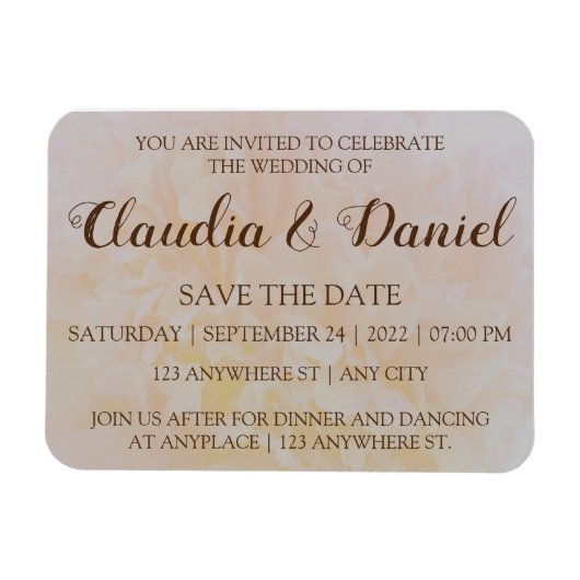 Elegante, einfache, staubige Pony-Hochzeit Magnet (Horizontal)