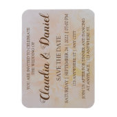 Elegante, einfache, staubige Pony-Hochzeit Magnet (Vertikal)