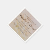 Elegante, einfache, staubige Pony-Hochzeitsfeier Serviette (Ecke)