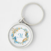 Elegante Einfache Sternfische und Muscheln Bridesm Schlüsselanhänger (Vorne)