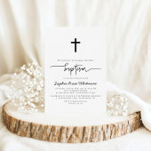 Elegante einfache Taufe Einladung