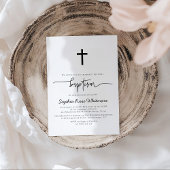 Elegante einfache Taufe Einladung