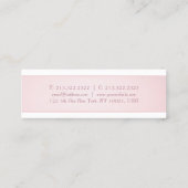 Elegante einfache Template Rose Gold White Modern Mini Visitenkarte (Rückseite)