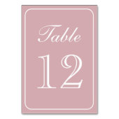 Elegante einfache Tischnummer (Vorderseite)