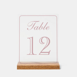 Elegante einfache Tischnummer Acrylschild