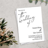 Elegante, einfache Typografie, die Hochzeit von Einladung