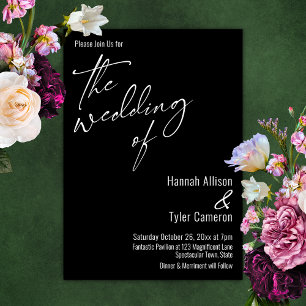 Elegante einfache Typografie Die Hochzeit von Einladung