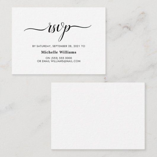 Elegante Einfache UAWG Begleitkarte (Vorne/Hinten)