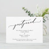 Elegante einfache verspätete Hochzeitsankündigung Einladung (Stehend Vorderseite)