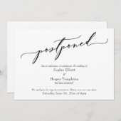 Elegante einfache verspätete Hochzeitsankündigung Einladung (Vorne/Hinten)