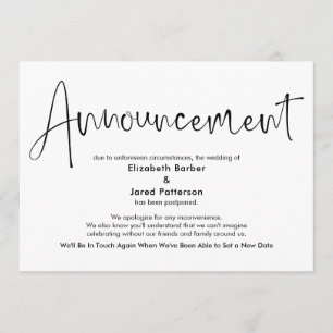 Elegante einfache, verspätete Hochzeitskarte Einladung