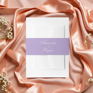 Elegante einfache violette Schrift Hochzeit Einladungsbanderole