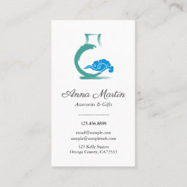 Elegante Einfache Visitenkarte mit Chinoiserie Vas