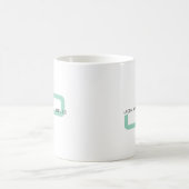 Elegante einfache Vorlage benutzerdefinierter Name Kaffeetasse (Mittel)