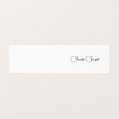 Elegante, einfache Vorlage Moderne Minimalistisch  Visitenkarten (Außenseite Aufgefaltet)