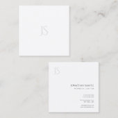 Elegante einfache Vorlage Modernes Minimalistische Quadratische Visitenkarte (Vorne/Hinten)