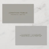 Elegante einfache Vorlage Trendy Minimalistisch Mo Visitenkarte (Vorne/Hinten)