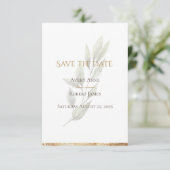 Elegante Einfache Wasserfarben Save The Date (Stehend Vorderseite)