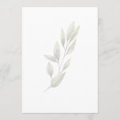 Elegante einfache Wasserfarbenwelt Leaf Moderne Einladung (Rückseite)