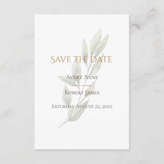 Elegante einfache Wasserfarbenwelt Moderne Save The Date (Vorderseite)