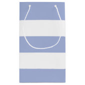Elegante, einfache, weiße Streifen Kleine Geschenktüte (Rückseite)