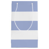 Elegante, einfache, weiße Streifen Kleine Geschenktüte (Vorderseite)