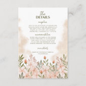 Elegante Einfache Wildblume Details Einschlusskart Begleitkarte (Vorderseite)