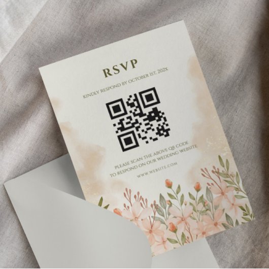 Elegante Einfache Wildblume UAWG RSVP Karte