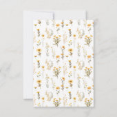 Elegante einfache Yellow Wedding RSVP Response Car Karte (Rückseite)