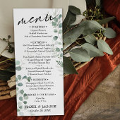 Elegante einfache, zeitgenössische Typografie Menükarte