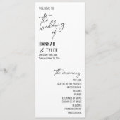 Elegante, einfache, zeitgenössische Typografie Programm (Vorderseite)