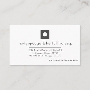 Elegante Einfachheit: Black & Gray Business Card Visitenkarte
