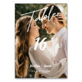 Elegante Einfachheit: Modernes Minimales Foto Hoch Tischnummer (Rückseite)