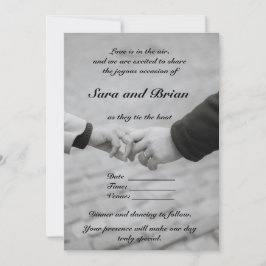 Elegante Einfachheit: Schwarze und graue Einladung