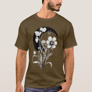 Elegante Einfachheit: Solitary Bloom T - Shirt Des