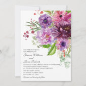 Elegante einfarbige Hochzeit der Wasserfarben Einladung (Vorderseite)