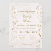 Elegante Einladung (Vorne/Hinten)