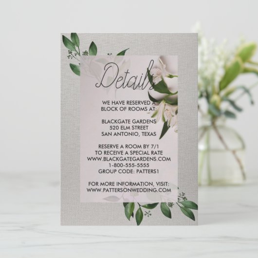 Elegante Einladung (Stehend Vorderseite)