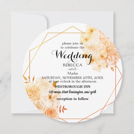 Elegante Einladung (Vorderseite)