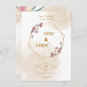 Elegante Einladung (Vorne/Hinten)