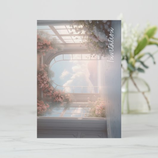 Elegante Einladung (Stehend Vorderseite)