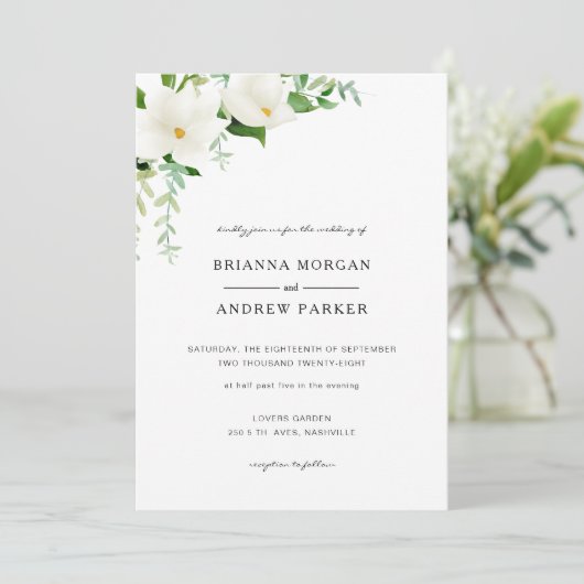 Elegante Einladung (Stehend Vorderseite)