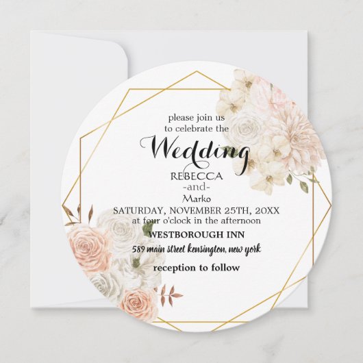 Elegante Einladung (Vorderseite)