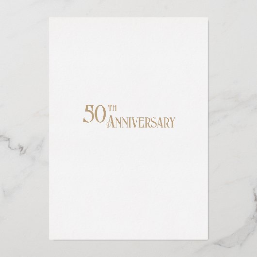 Elegante Einladung an der weißen und goldenen Gren (Rückseite)