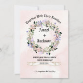 Elegante Einladung | Anpassbare Hochzeit I (Vorderseite)