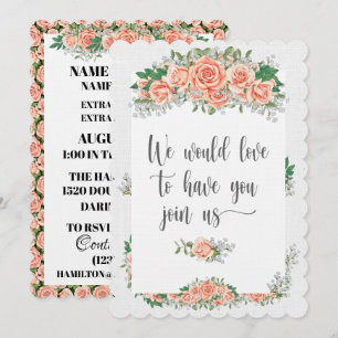 Elegante Einladung auf Leinenpapier