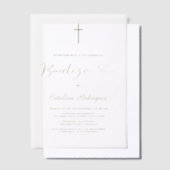 Elegante Einladung De Bautizo Hija Girl Taufe (Versetzt)